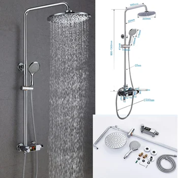 No external power supply temperature difference power generation LED digital display constant temperature shower