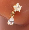 Gold star teardrop dangle