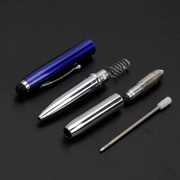 Multi Functional Laser Led Light Pen Touch Screen 4 in 1 Metal Ballpoint Pen with Custom logo
