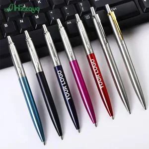 Parker Ballpoint Pen Factory Sale Luxury High Quality Parker Pen Custom Logo All-Stainless Steel Ballpoint Pen 1.00 Black Ink