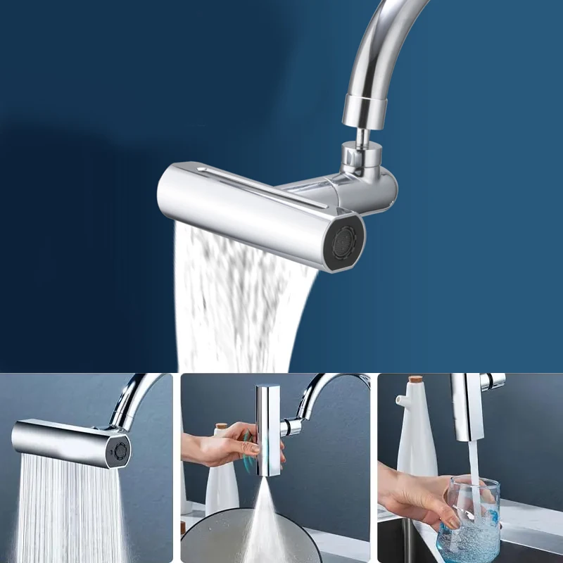 Feiyu Three Level Waterfall Universal Faucet Extension Device Vegetable Washing Splash Proof Device Rotatable Universal Jointbox