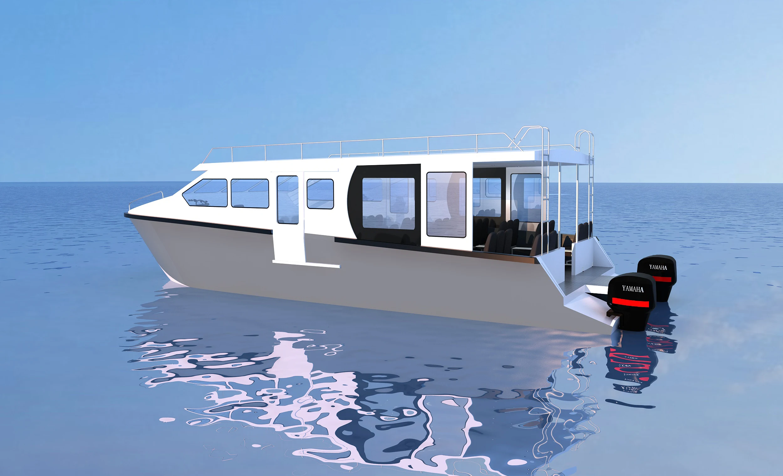 Aluminium Twin Hull Boat Catamaran Passenger Boat for Sale