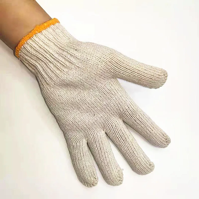 wolsale廉价7g10g棉花园工作手套纯天然白色工作棉手套