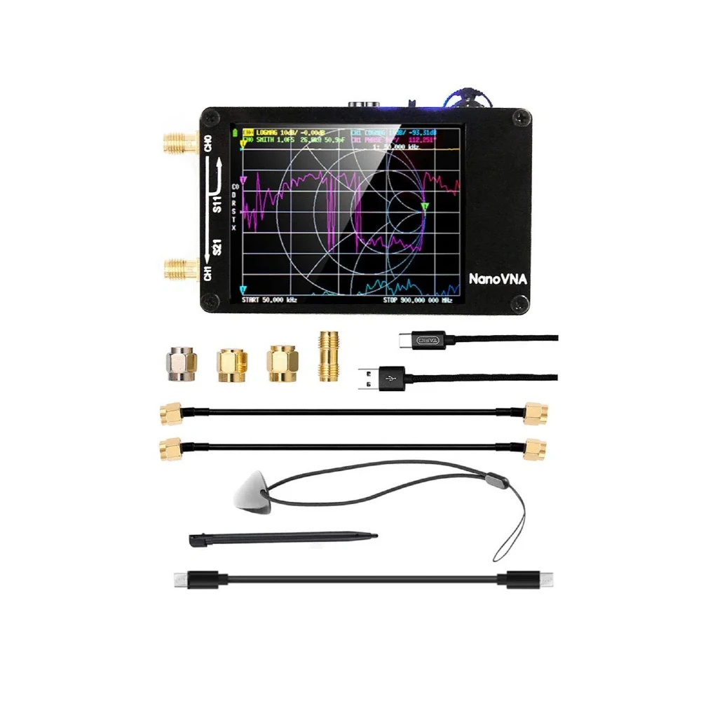 [Модернизированный] NanoVNA-H Векторный анализатор сети 10 кГц-1 5 ГГц новейшая версия 3 6 | HF VHF UHF антенны