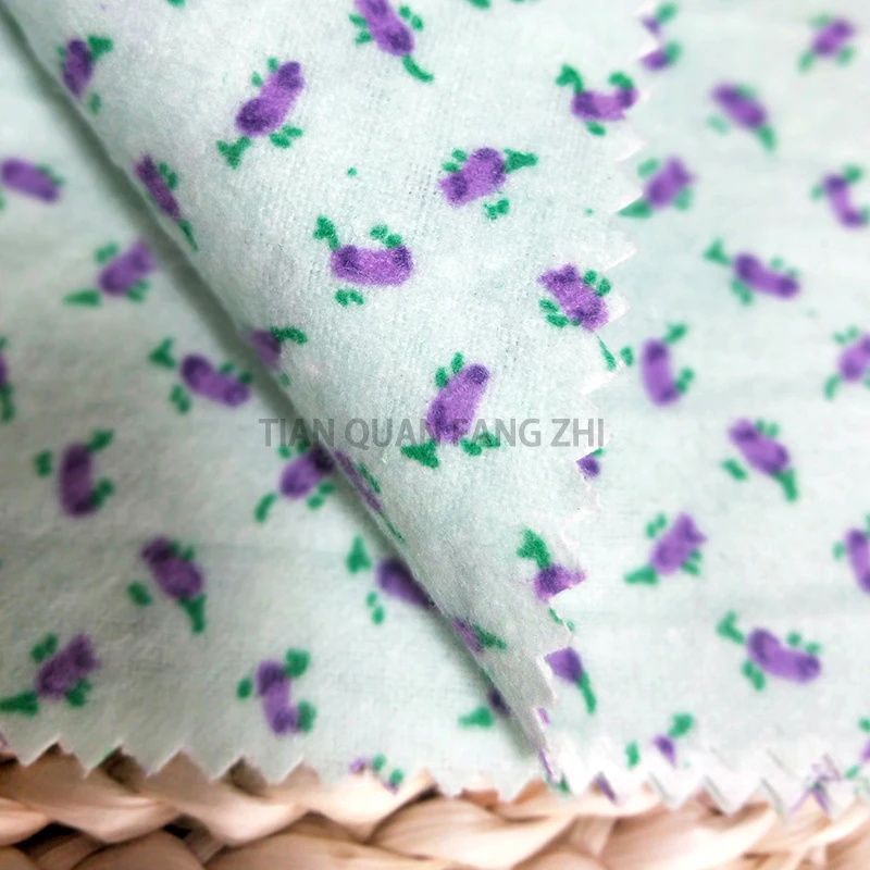 Фланелевая ткань для постельного белья, хлопок с рисунком или пигмент, 120-150 г/м2