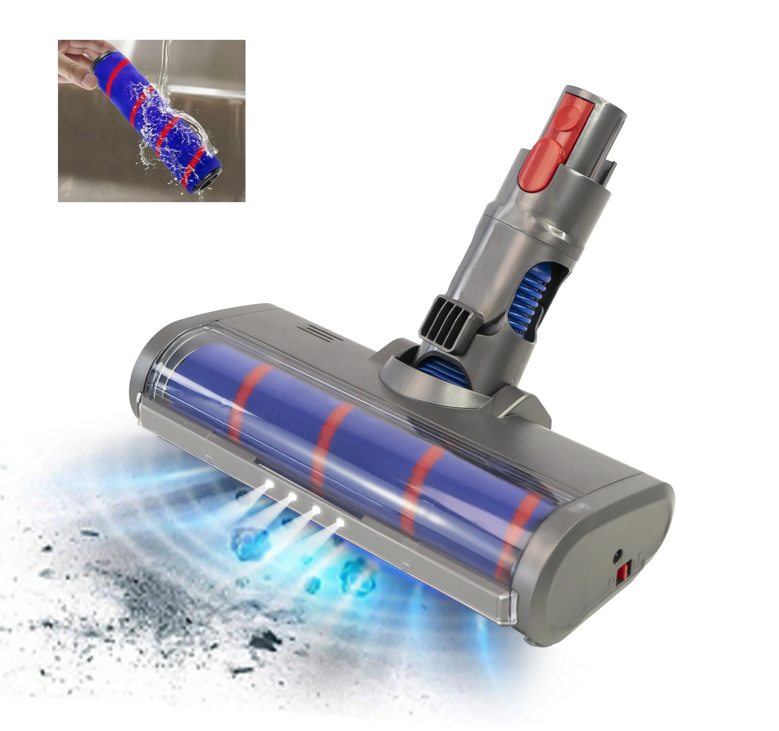 Electric Carpet Hard Floor Vacuum Cleaner Brush For Dysons V7 V8 V10