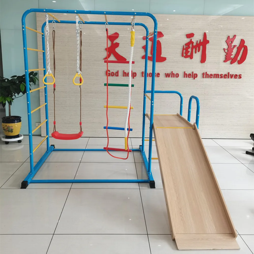 多功能室内儿童游乐场攀爬网、儿童忍者战士障碍训练场、室内丛林健身训练场