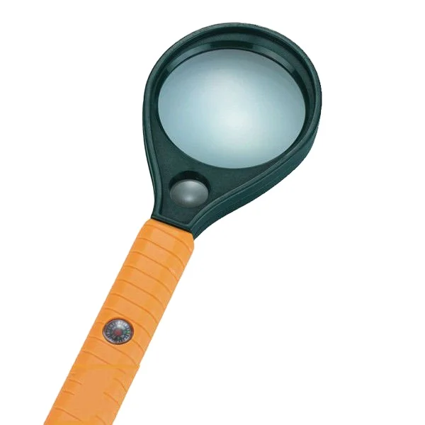 Tennis Racket Dual Lens Plastic Projector Magnifying Glass Handheld 3X 8X
