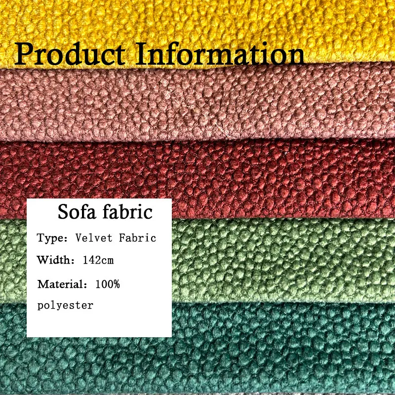 Multicolor High Quality Custom Emboss Velvet Fabric Woven Velvet Sofa Fabric