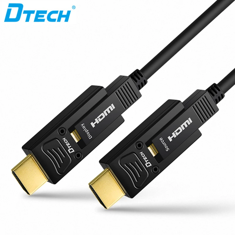
 DTECH совместимый интерфейс 18G 3d 4K @ 60 Гц D-A 100 м АОС HDMI волоконно-оптический кабель 50 м  