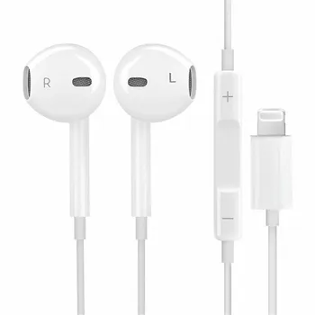 Popular new producing earphones wired stereo sound wired earphones for apple iphone lightning connector