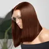 Parrucca bob in capelli umani castani
