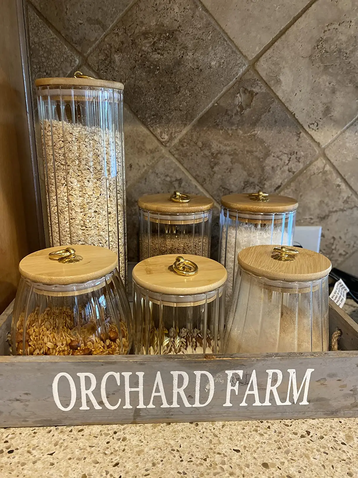 New Top Selling Sellers Kitchen Food Tea Coffee Bar Glass Storage Jar