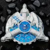 Dragón demonio - azul plateado