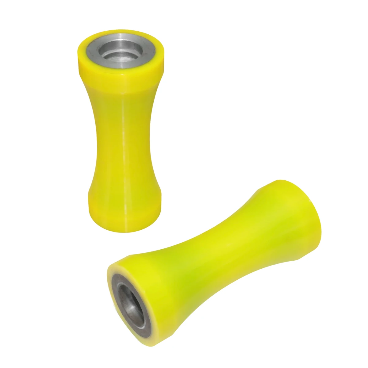 Industrial V-shaped PU conveying roller wear-resistant cone wheel, steel pipe round bar conveying, wear-resistant