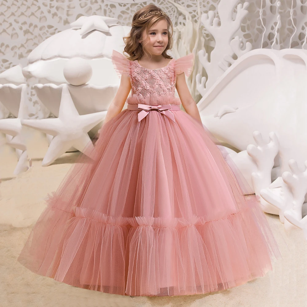 Pettigirl Girls Pink Princess Costume - Kids' Halloween & Dress-Up Outfit With Gold Detail & Soft Skirt - View #5