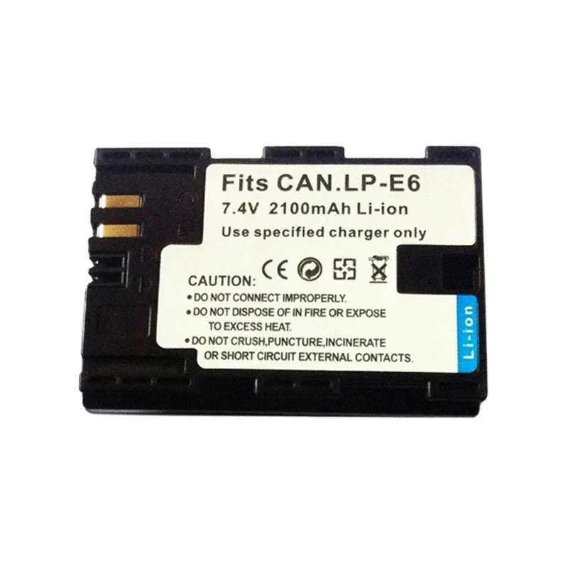 LP-E6 LPE6 Digital Battery for Canon EOS 5D 5D2 5DS r Mark II 2 Mark III 3 6D 60d 60da 7d 7d2 7dii 70D 80D SLR xc10 Cameras