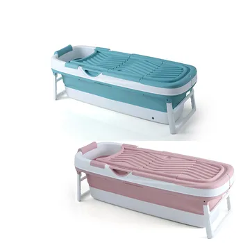 High Quality Portable Bathtub 156CM TPE Plastic Free Standing Folding Bathtub for Adult