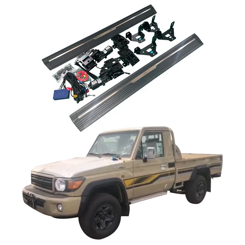 Noble 4X4 Accesorios de Aluminio para Soporte, Pedal Lateral Eléctrico para Toyota Lc79, 2 Puertas, Pedales Laterales con Fuente de Alimentación