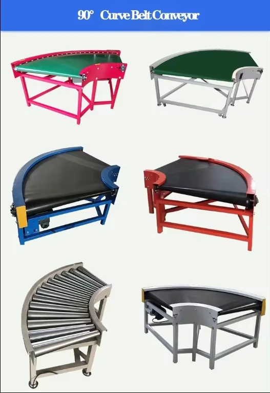 Automatic Curve Round Turning PVC Belt Conveyor D45 90 180 Degree Circular Conveyor Belt for Assembly Line