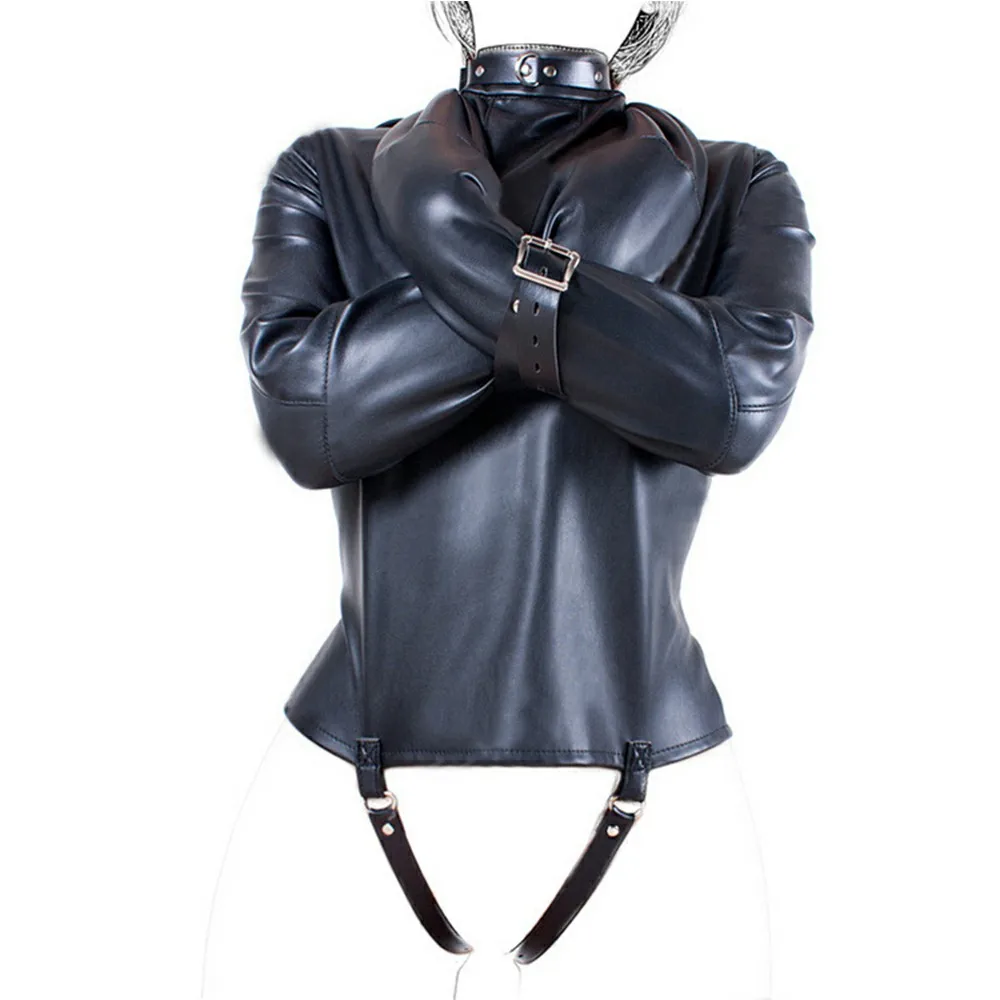 Boite personnalisée gratuite-camisole de force en cuir Pu Bondage retenue  entrejambe ouvert veste droite Bdsm fétiche Gimp Cosplay Costume jouet|  Alibaba.com