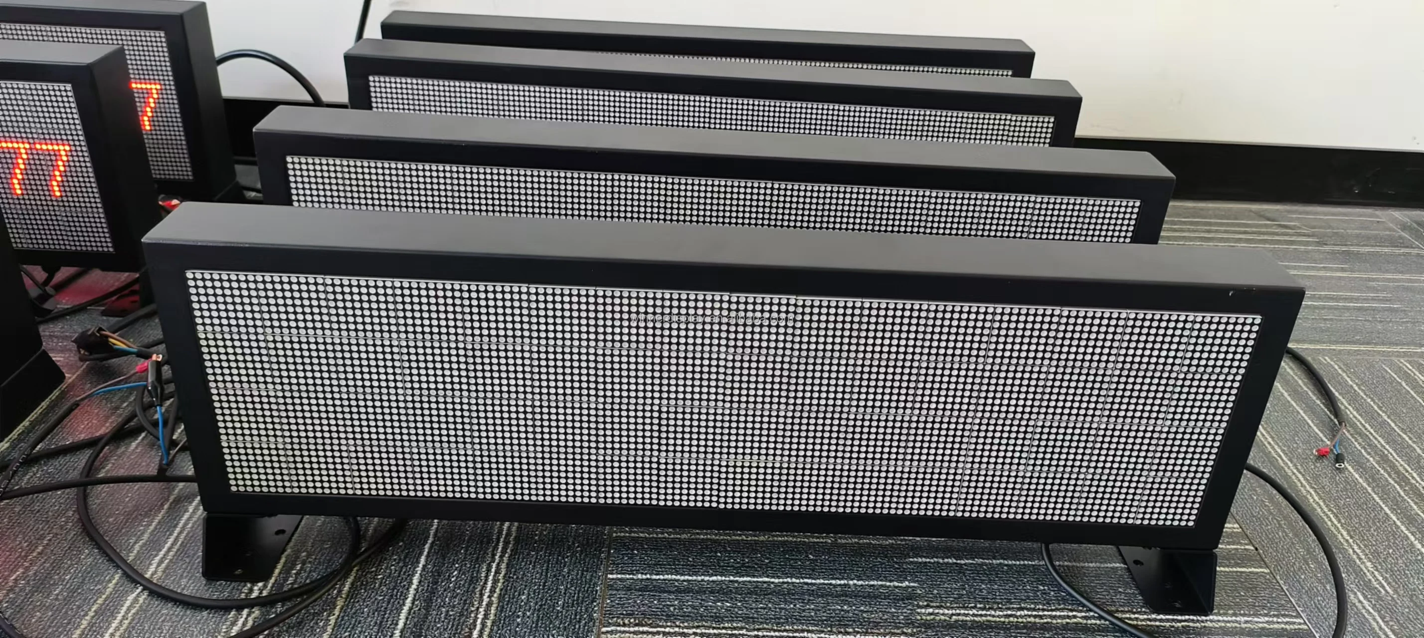 Advertising Led Message Sign  F3.75 Dot matrix Indoor Single Color P4.75 LED Route Display Red Scrolling Led Signs Customized