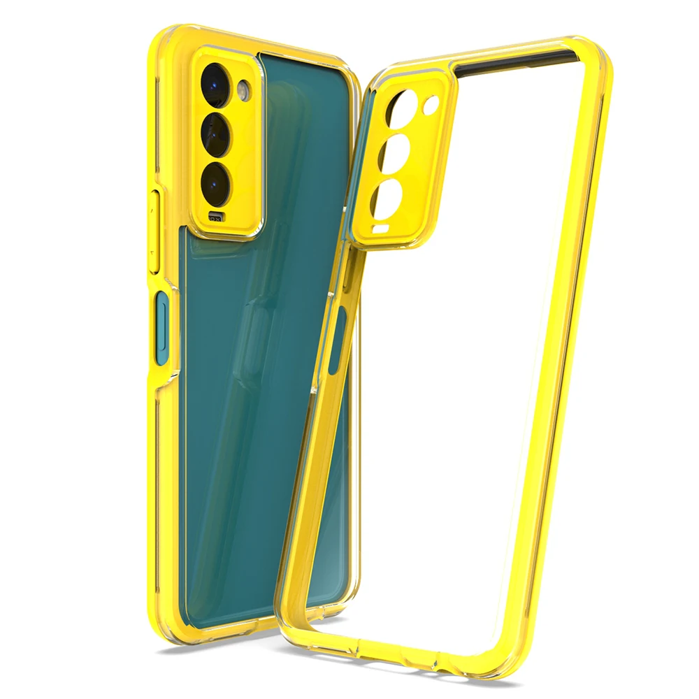 2022 Wholesale Color Frame Cell Mobile Phone case for Tecno CAMON 18 PREMIER High clear Back Cover