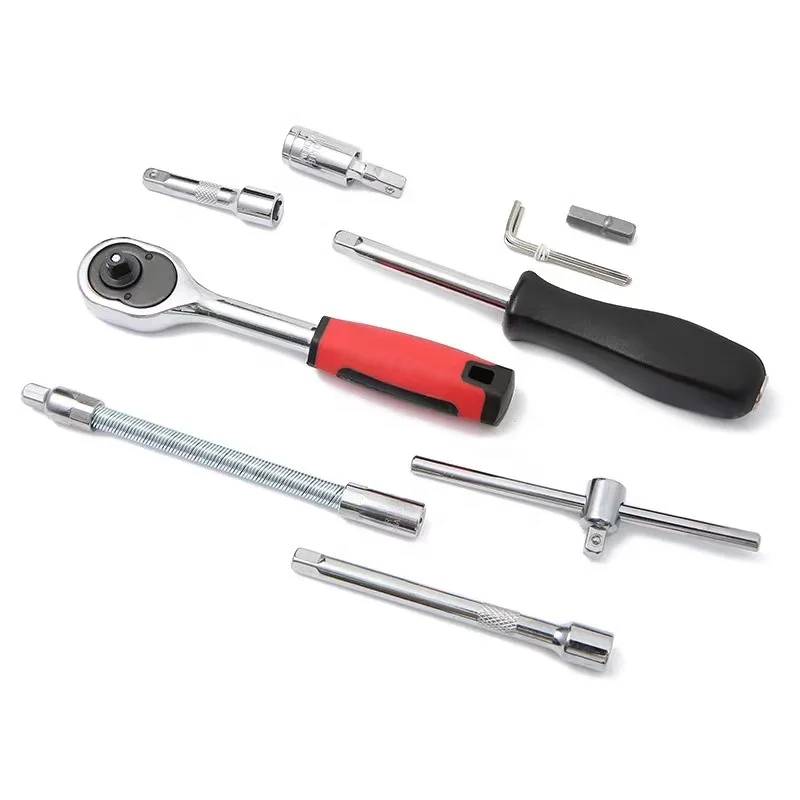 Multi-function Oem Red/black Household Hand Car Tools Bike Repair Tool Set Box Mechanic Automotive Tools for Sale