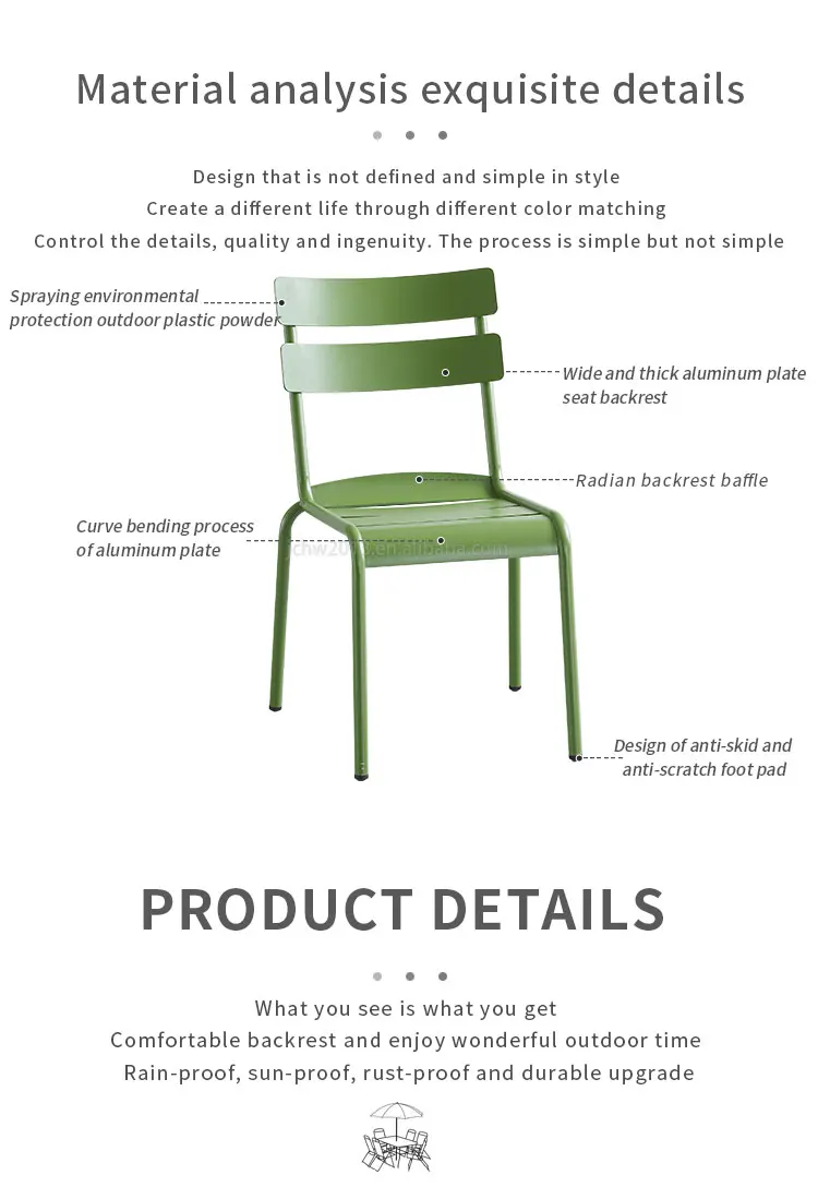 Juecheng Commercial Chair Table Set Outdoor Restaurant Outdoor