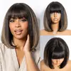Blunt cut bob balayage