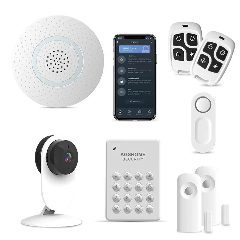 Smart Home WiFi SMS CID Burglar Alarm System App Control Work with