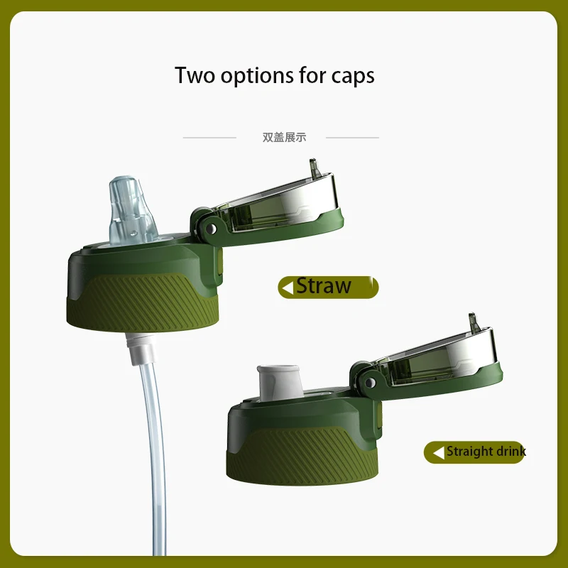OEM Custom Color Personalized TKK 600ml Leak Proof Stainless Steel Water Bottle with Straw