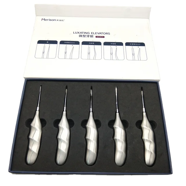 High quality Dental Instruments Merison MY2000 Luxating Tooth Elevators  Set 5 pcs Each