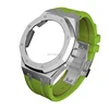 Conjunto plateado + verde claro (con pernos)