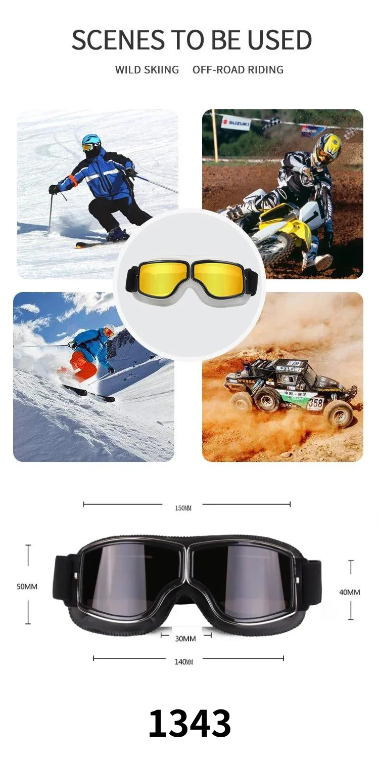 Retro Motorcycle Goggles - Vintage Steampunk Style With Windproof UV Protection