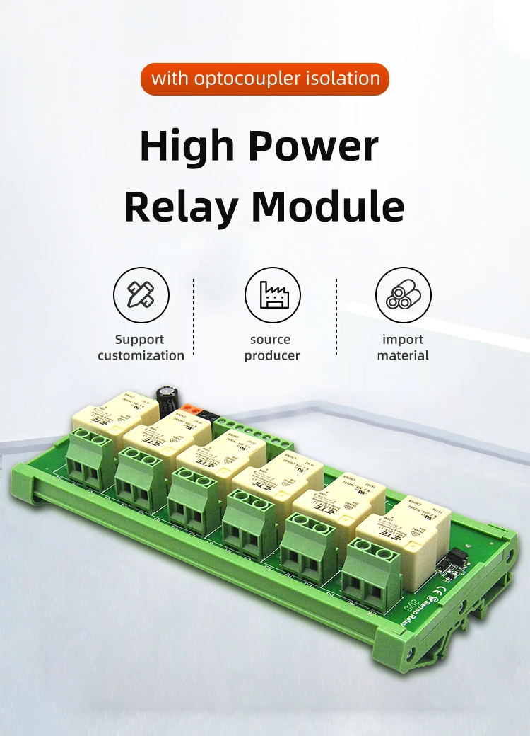 8channel Tyco Relay Module High Power 3.3v 5v 12v 24v