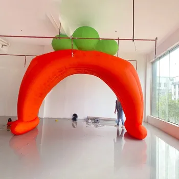 Customized Advertising Cute Vegetable Blowup Inflatable Carrot Tunnel Archway Welcomed Entrance Arch For Party Event