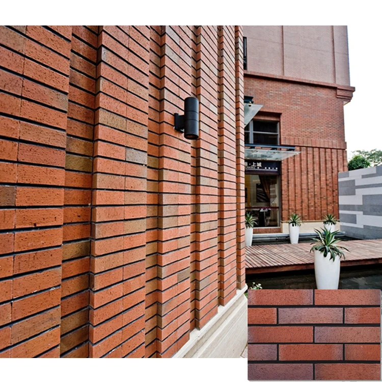 Imported Outdoor Exterior Modular Red Refractory Fire Veneer Bricks Wall Tiles House Turkey 9x5x4