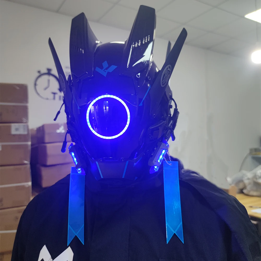 Halloween Cosplay Party Mask Personalized Black Cyberpunk Mask Cosplay