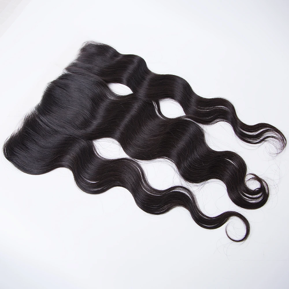 13x4 body  Wave Virgin European human Hair Natural black color HD Lace Frontal