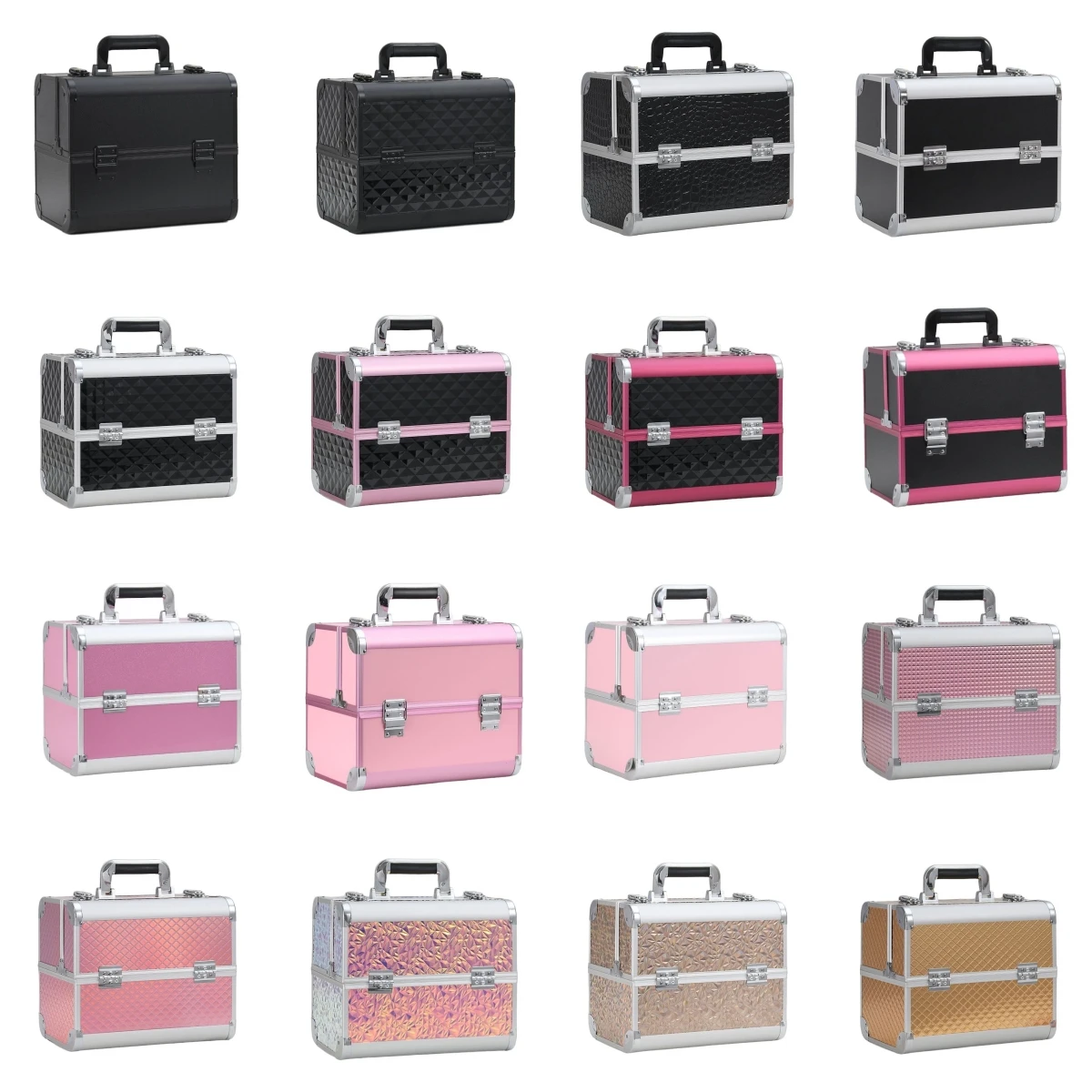 Makeup Train Case Large Capacity Cosmetic Artist Organizer with