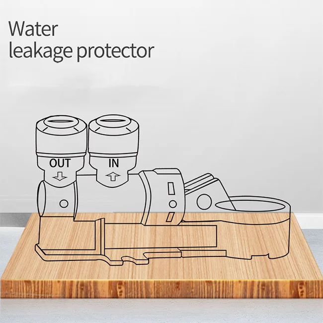 С защитой от протекания клапан для обратного осмоса и под раковиной фильтр для воды системы Автоматическое отключение защиты в тех случаях, когда утечки воды