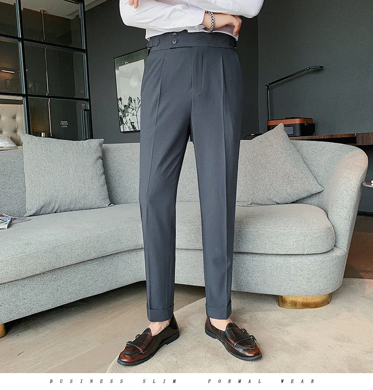 2023 Business Draping Western Pants Men's Summer Free Ironing High ...