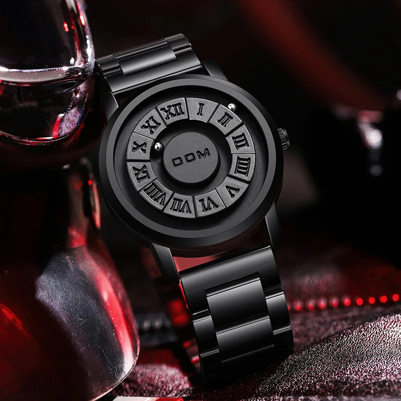Orologio da polso moderno in stile futuro, senza minuti, con freccia al quarzo, da uomo, con sfera magnetica acquista in modo economico - spedizione gratuita, recensioni reali con foto