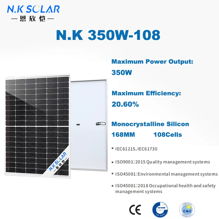 High Efficiency Solar Roof Panel 166mm Half Cells Solar Panels 350 Watt ...