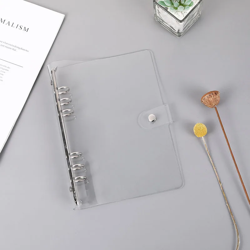 A4 A5 A6 A7 Clear Pvc Planner Book Cover Money Transparent Binder Organizer Loose Leaf Clear