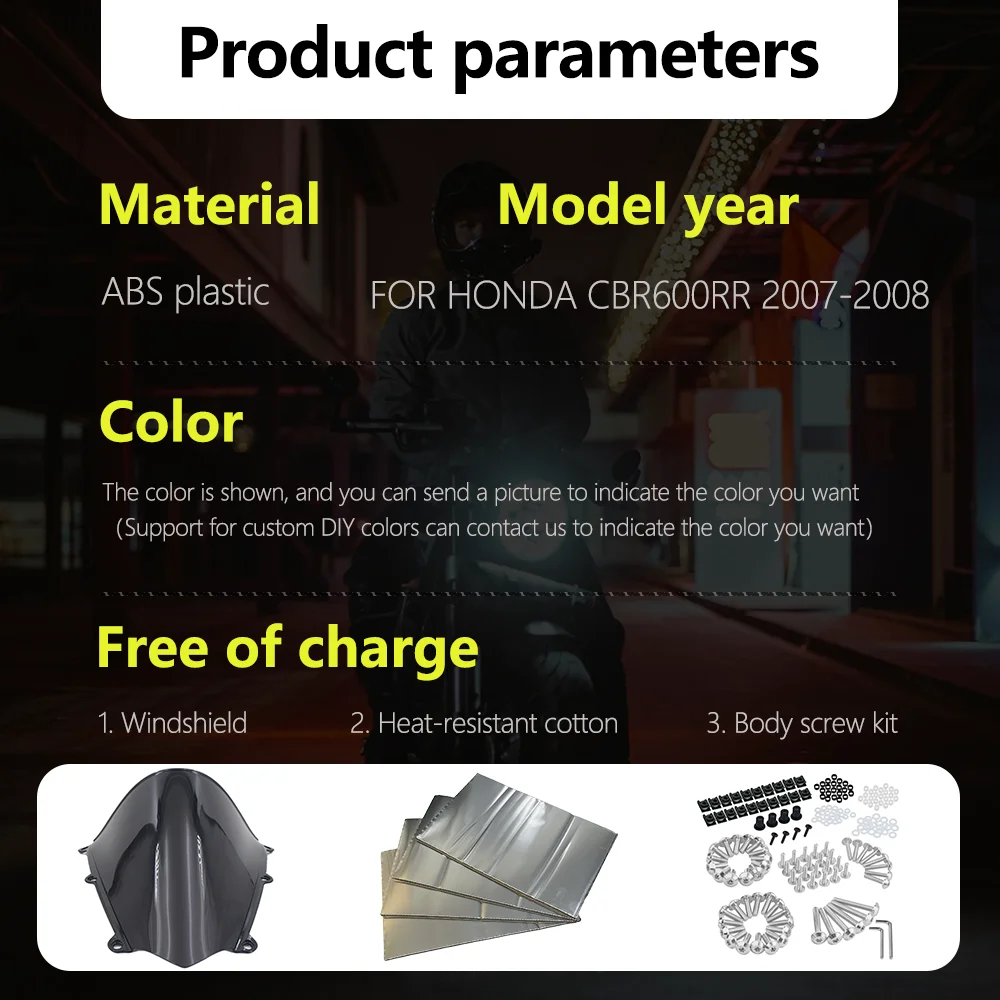 Customized ABS Injection Plastic FOR HONDA CBR600RR 2007 2008 CBR 600RR CBR600 Motorcycle Fairing Kit Body Parts Set H0607-103a