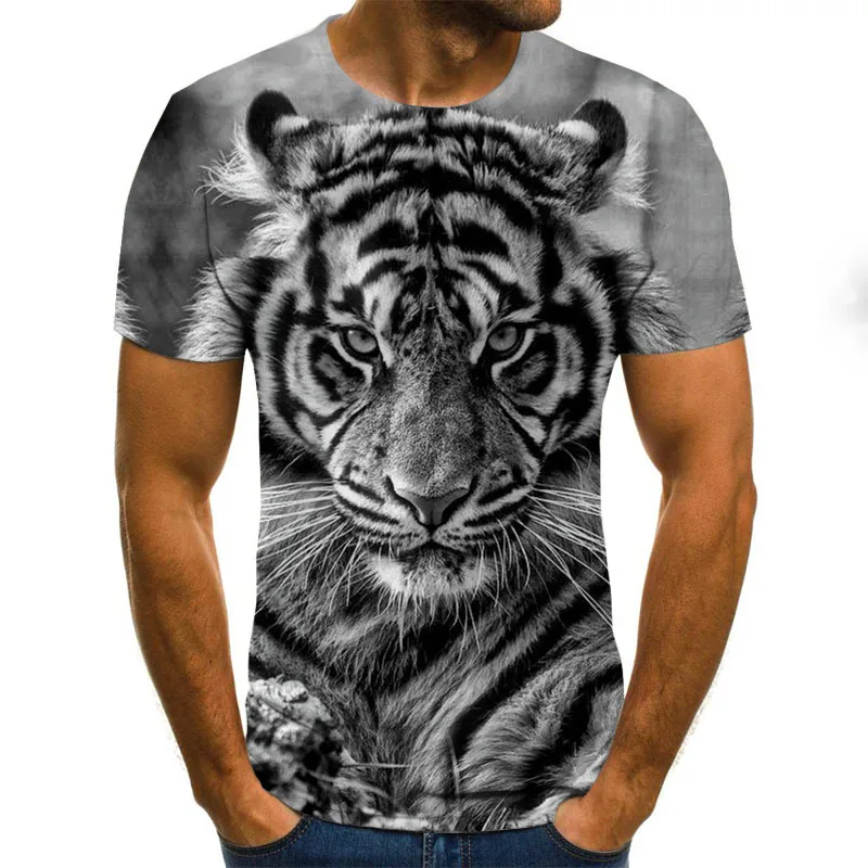 T-Shirt Unisex Stampa 3D A Maniche Corte – Girocollo, Inchiostro Colorato, Taglie S-XXL