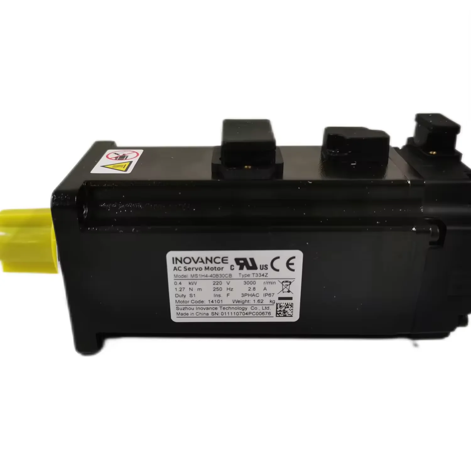 Servomotore AC INOVANCE MS1H4-75B30CB-M331Z 750W (usato, Tipo Con Chiavetta) - Foto 3