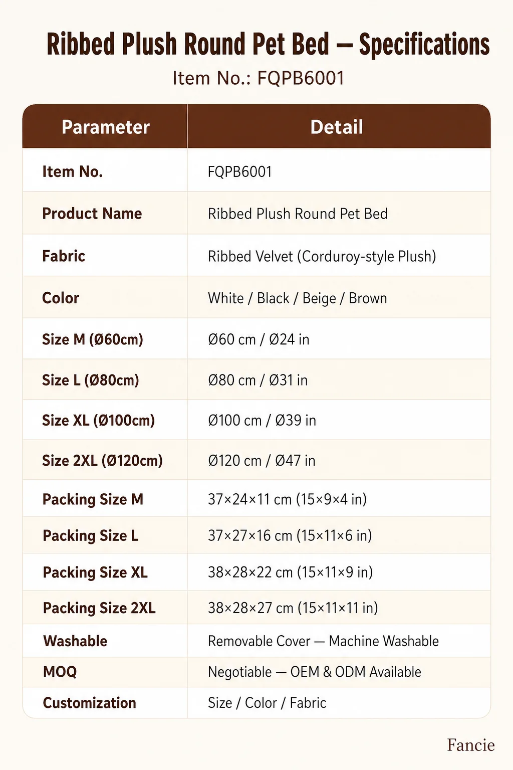 Corduroy Orthopedic Dog Cat Bed Raised — Product details 5